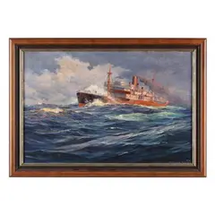 Design for a Saturday Evening Post Cover by Anton Otto Fischer, Oil on canvas, sold Dec 2022