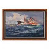 Design for a Saturday Evening Post Cover by Anton Otto Fischer, Oil on canvas, sold Dec 2022