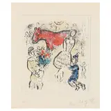 Le Petit Cheval Rouge (The Little Red Horse) by Marc Chagall, Lithograph in colors, sold Dec 2022