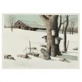 Sugaring Off by Helen Rundell, Lithograph in colors, sold Nov 2022