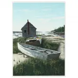Stonington Harbor by Helen Rundell, Lithograph in colors, sold Nov 2022