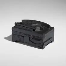 Black Cryptic LXVII by Louise Nevelson, 1979, wood painted construction, sold Jan 2026