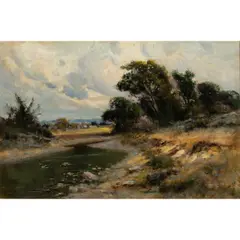 Untitled (Stream Through the Valley) by John Marshall Gamble, oil on canvas, sold Aug 2025