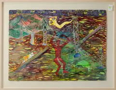 Untitled (SF Bridge) by Olive Ayhens, watercolor, sold Aug 2025