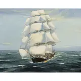 American Clipper Ship 'Flying Cloud,' by Hans Skaalegaard, 1978, oil on canvas, sold Aug 2025
