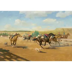 Untitled by Jack Swanson, oil on masonite, sold Aug 2025