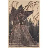 Heirinji by Tōshi Yoshida, woodcut in colors, sold Aug 2025