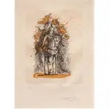 Untitled by Salvador Dalí, etching in colors, sold Aug 2025