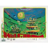 The Houses are Hanging Underneath the Meadows by Freidensreich Hundertwasser, 1971, silkscreen in colors, sold Aug 2025