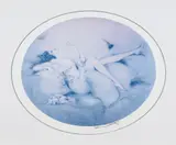 Framed Art Deco Print on Paper by Cigarette Memories, A captivating Louis Icart print on paper titled Cigarette Me, sold Sep 2025
