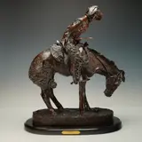 Norther by Patinated Bronze, A finely cast patinated bronze figural group after Frederic, sold Sep 2025