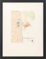 Le Grand Inquisitor Chasse Le Sauveur" [The Grand Inquisitor Expels the Savior] by Salvador Dalí, 1974, Drypoint and Etching with Pochoir on Japan Paper, sold Sep 2026