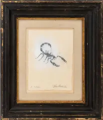 Scorpion by John Alexander, Mixed Media on Paper, sold Sep 2026