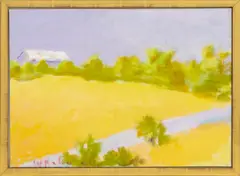 Barn at the Horizon by Wolf Kahn, 2004, Oil on Canvas, sold Oct 2026