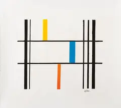 Untitled (Third Theme) by Burgoyne Diller, 1950, Oil on Unstretched Canvas, sold Oct 2026