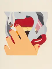 Smoker by Tom Wesselmann, 1976, Screenprint in Colors on Museum Board, sold Oct 2026