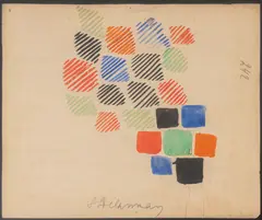 Projet de Tissu by Sonia Delaunay, circa 1928, Watercolor on Paper, sold Oct 2026