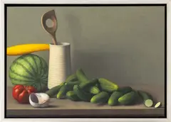 Farmer's Market by Amy Weiskopf, 2007, Oil on Linen, sold Oct 2026