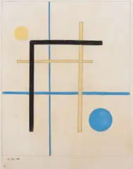 Untitled (Second Theme) by Burgoyne Diller, 1944, Gouache, sold Oct 2026