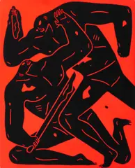 Poison by Cleon Peterson, 2017, Acrylic on Canvas, sold Oct 2026