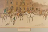 Antique Color Lithograph on Paper by The Cottesbrook Hunt, Framed color lithograph from The Cottesbrook Hunt, sold Oct 2025