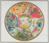Limited Edition Offset Lithograph by The Paris Opera Ceiling, Limited edition offset color lithograph by Marc Chagall, sold Oct 2025