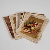 Advertising Cards by Mixed Themes, 11pc Antique Chromolithograph Prints, sold Oct 2025