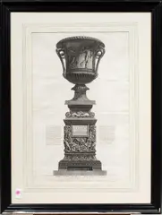 Grecian Vase by Giovanni Battista Piranesi, engraving, sold Aug 2025