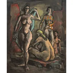 Untitled by Lundy Siegriest, oil on canvas, sold Aug 2025