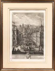 Untitled by Giuseppe Vasi, engraving, sold Aug 2025