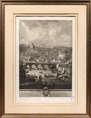 Untitled by Giuseppe Vasi, engraving, sold Aug 2025