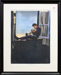 Chet Baker by Susan Dysinger, etching with aquatint, sold Aug 2025