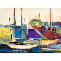 San Francisco Shipyard by Frank Dong, 2011, oil on canvas, sold Sep 2025