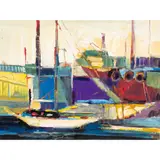 San Francisco Shipyard by Frank Dong, 2011, oil on canvas, sold Sep 2025