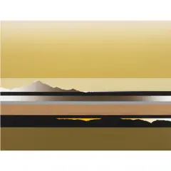 Untitled (Dawn Landscape) by Tetsurō Sawada, 1977, screenprint, sold Sep 2025