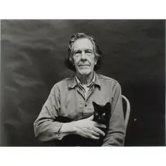 John Cage by Peggy Jarrell Kaplan, gelatin silver print, sold Sep 2025