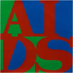 AIDS by General Idea, 1987, screenprint in colors, sold Sep 2025