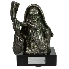 Rosh Hashanah by László Ispánky, 1978, bronze sculpture with silver patina, sold Sep 2025