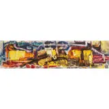 Untitled (Abstract Landscape) by Arthur Faber, oil on masonite, sold Sep 2025