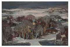 Untitled by Helen Bradley, oil on board, offered Jul 2021