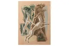Untitled by Hans Feibusch, pastel, offered Jul 2021