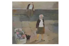 Untitled by Tessa Newcomb, oil on board, offered Jul 2021