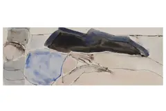 Untitled by John Emanuel, ink and watercolour, offered Jul 2021