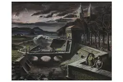 Untitled by Alan Sorrell, ink and gouache, offered Jul 2021