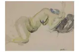 Untitled by Jacob Epstein, pencil and watercolour, offered Jul 2021