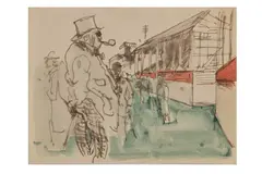 Untitled by Feliks Topolski, ink, offered Jul 2021