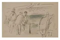 Untitled by Feliks Topolski, ink, offered Jul 2021