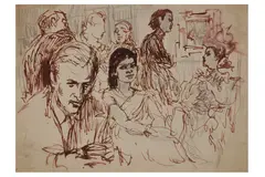 Untitled by Feliks Topolski, ink and pencil on paper, offered Jul 2021