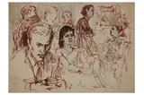 Untitled by Feliks Topolski, ink and pencil on paper, offered Jul 2021
