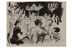 Untitled by Feliks Topolski, ink and wash on paper, offered Jul 2021